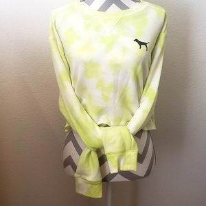 EUC PINK Crop Tie Dye Pullover Top